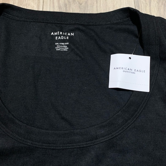 American Eagle Long-Sleeve Scoop Bodysuit, Black, XXL - Picture 3 of 9